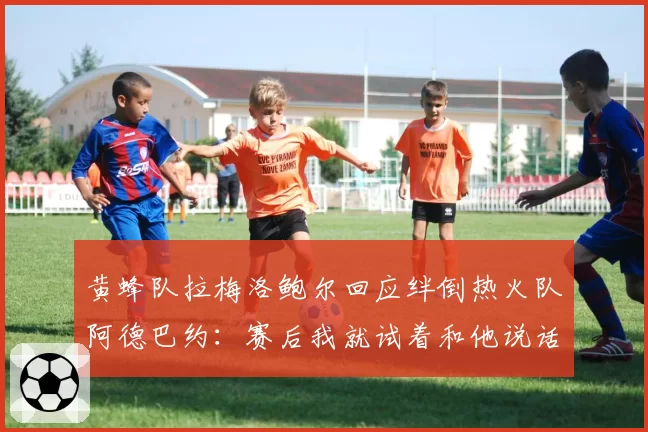 黄蜂队拉梅洛鲍尔回应绊倒热火队阿德巴约：赛后我就试着和他说话
